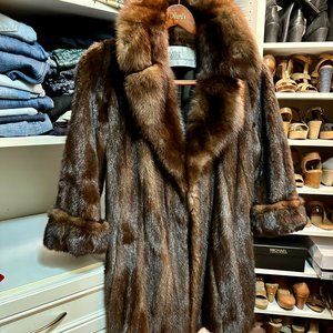 Mink Stroller Coat with Russian Sable Collar